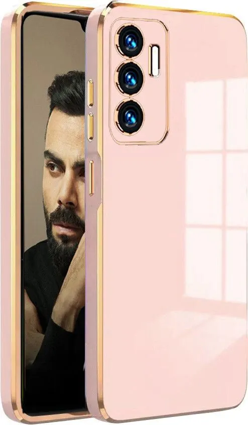 Micvir Back Cover for Vivo V23e 5G, vivo y75 4G (Pink, Silicon, Pack of: 1)