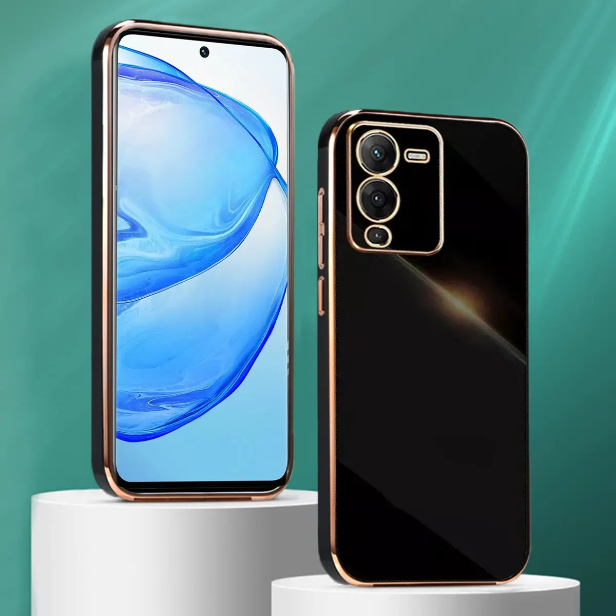 Micvir Back Cover for Vivo V25 Pro 5G (Black, Silicon, Pack of: 1) — image 3 of 5