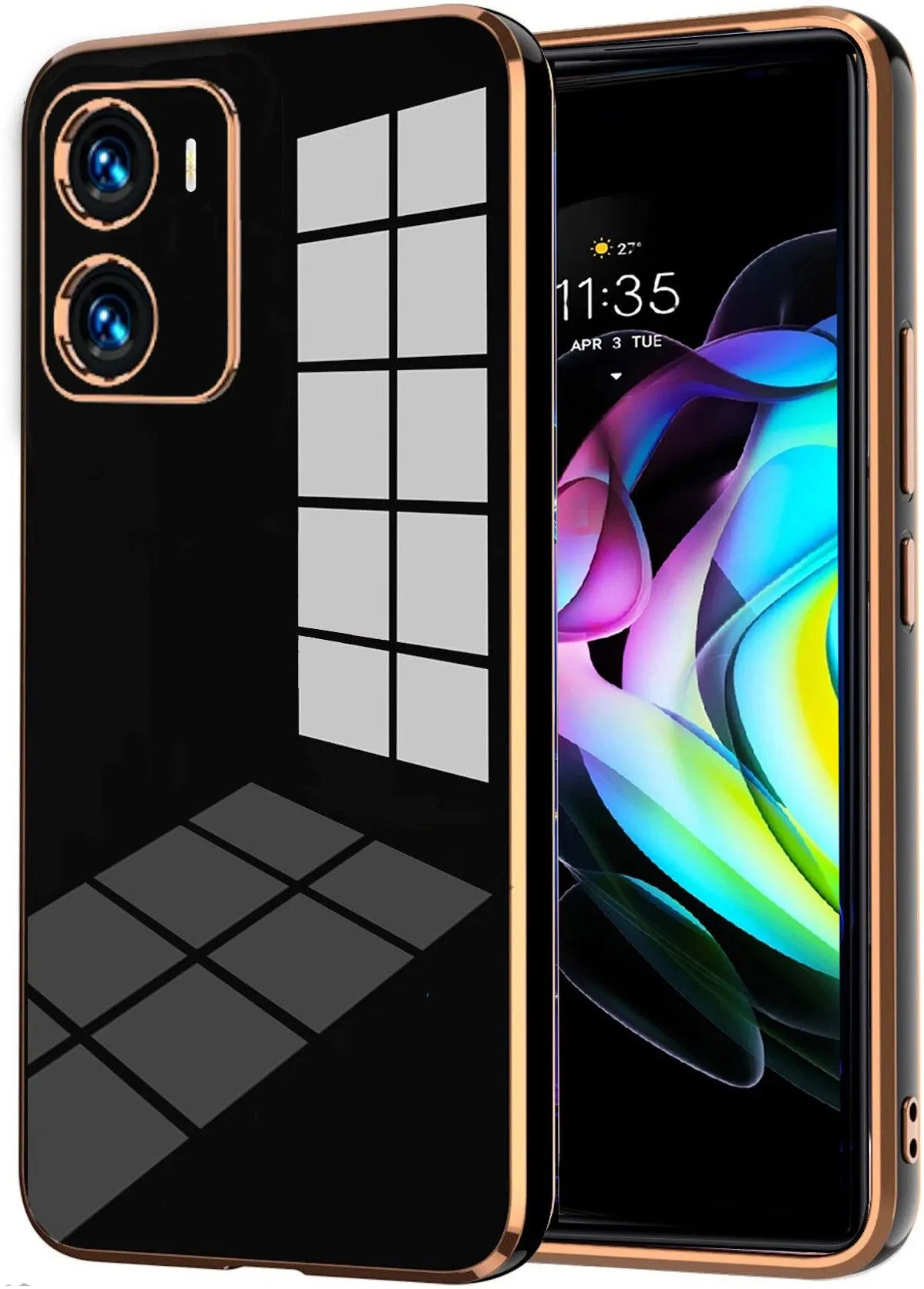 Micvir Back Cover for Vivo V29e 5G (Black, Silicon, Pack of: 1)