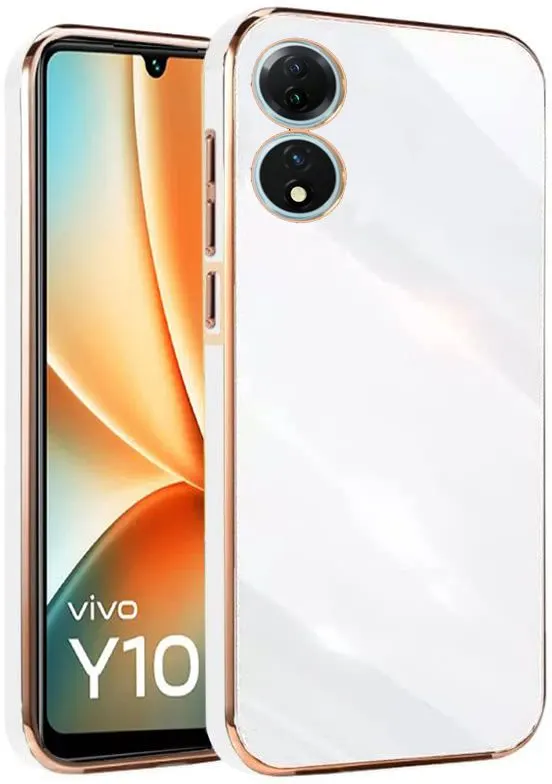 Micvir Back Cover for Vivo Y100 5G (White, Silicon, Pack of: 1)