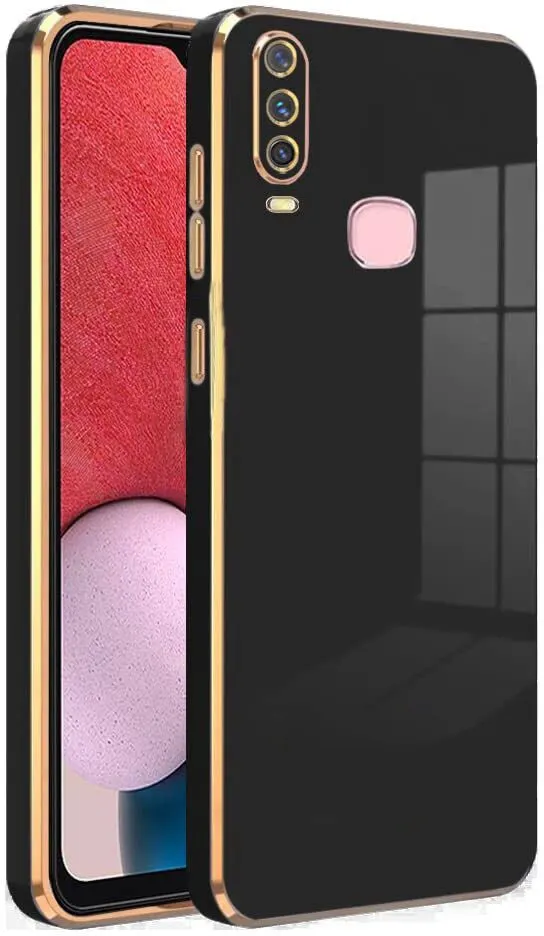 Micvir Back Cover for Vivo Y15 (Black, Silicon, Pack of: 1)