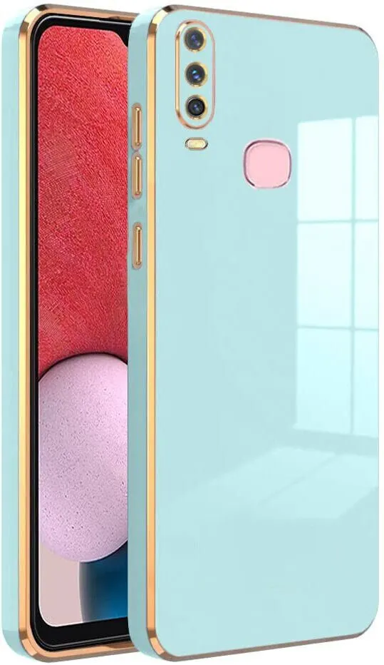 Micvir Back Cover for Vivo Y15 (Green, Silicon, Pack of: 1)