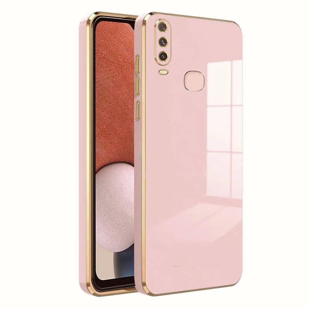 Micvir Back Cover for Vivo Y15 (Pink, Silicon, Pack of: 1)