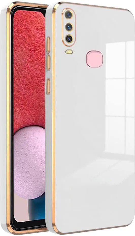 Micvir Back Cover for Vivo Y15 (White, Silicon, Pack of: 1)
