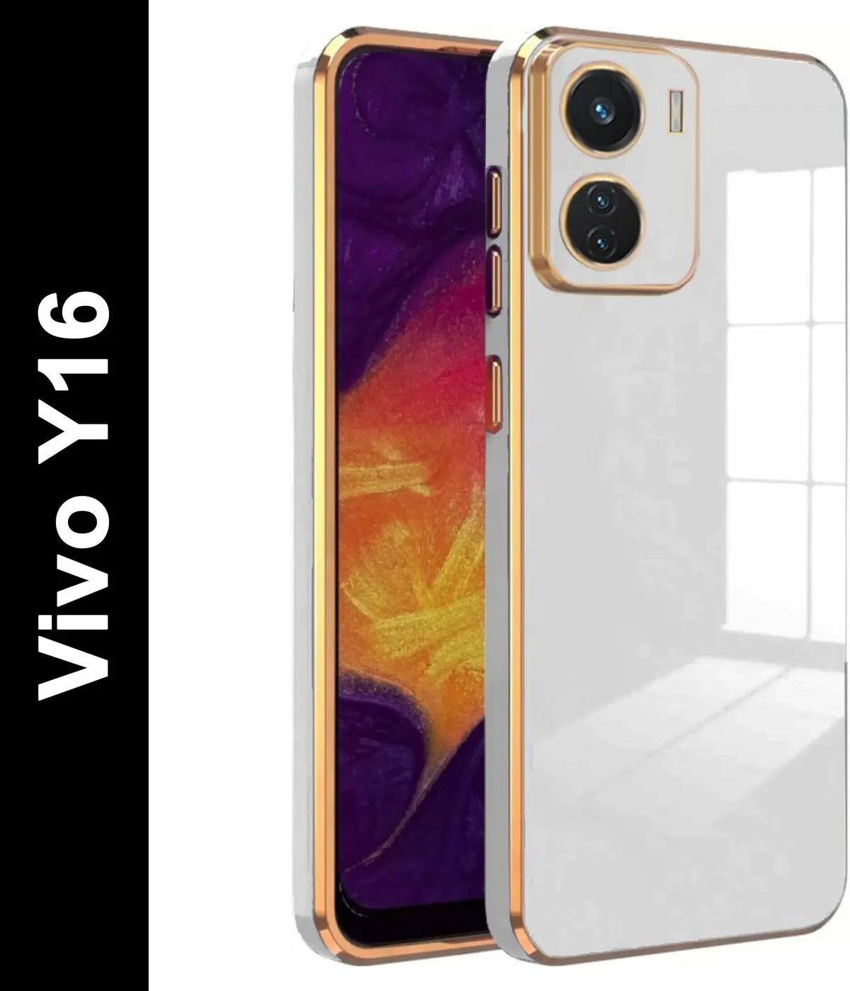 Micvir Back Cover for Vivo Y16 (White, Silicon, Pack of: 1)