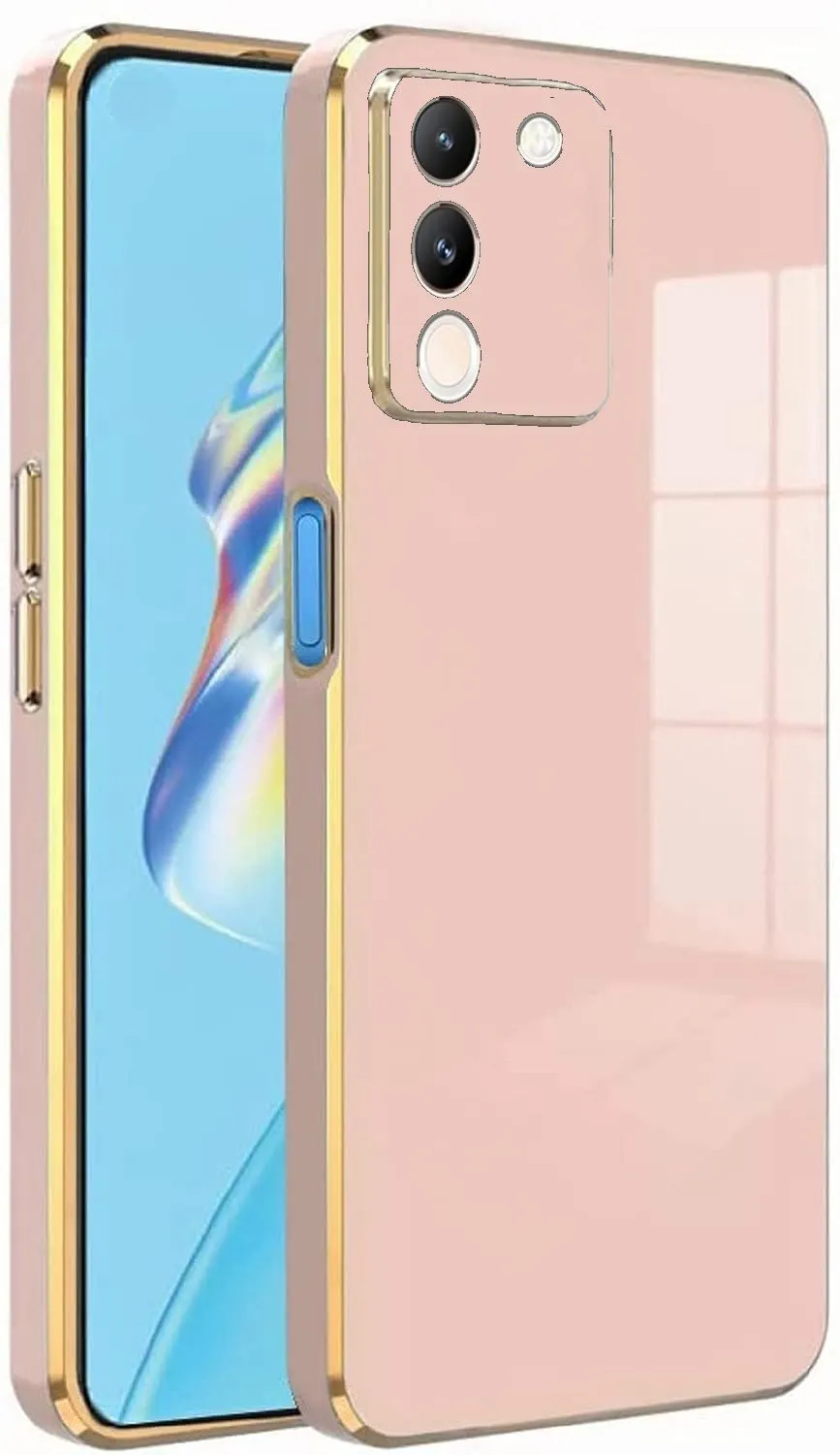Micvir Back Cover for Vivo Y200 5G (Pink, Silicon, Pack of: 1) — image 1 of 5
