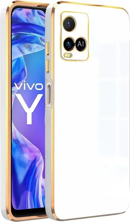 Micvir Back Cover for Vivo Y21 (White, Silicon, Pack of: 1)