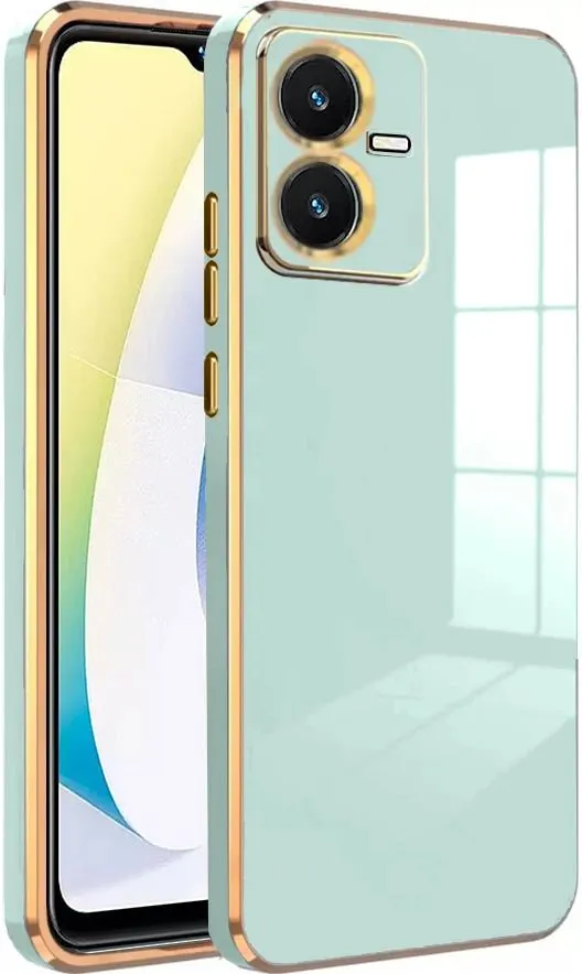 Micvir Back Cover for Vivo Y22s (Green, Silicon, Pack of: 1)