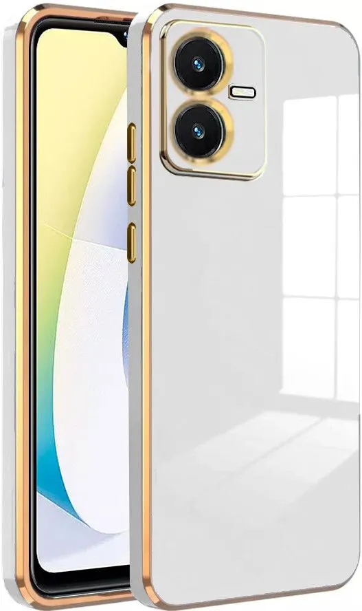 Micvir Back Cover for Vivo Y22s (White, Silicon, Pack of: 1)