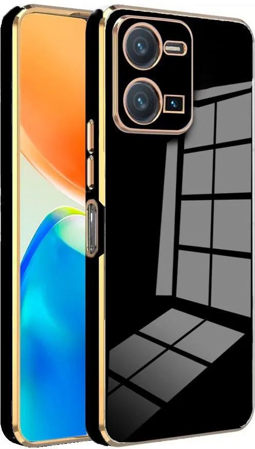 Micvir Back Cover for Vivo Y35 (Black, Silicon, Pack of: 1)