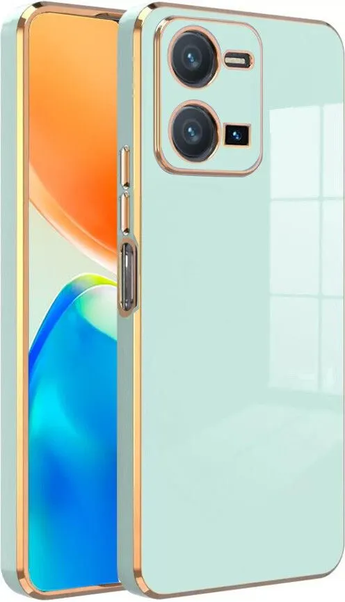 Micvir Back Cover for Vivo Y35 (Green, Silicon, Pack of: 1)