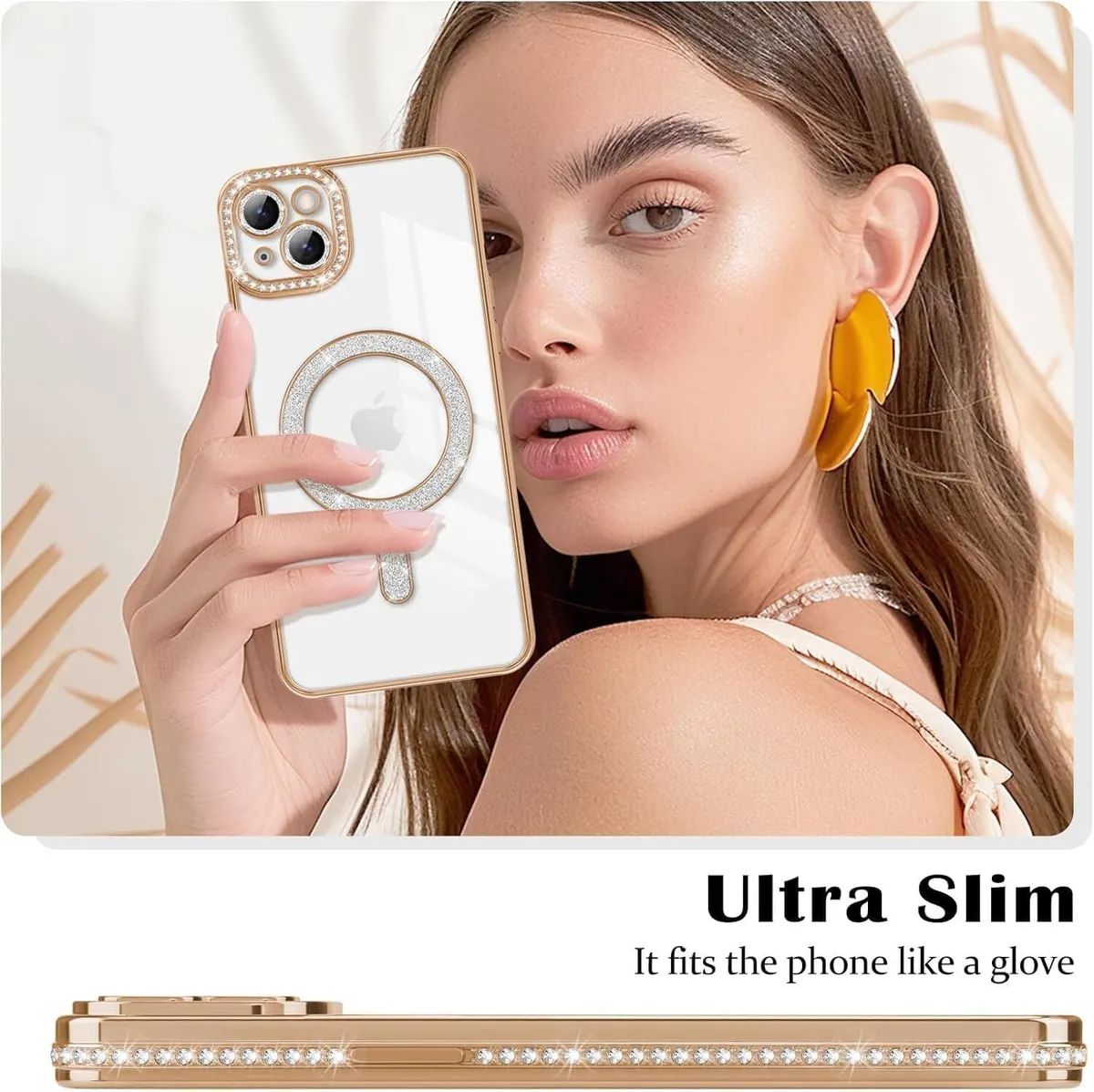 Micvir Back Cover for Apple iPhone 13 (Gold, Silicon, Pack of: 1) — image 4 of 5
