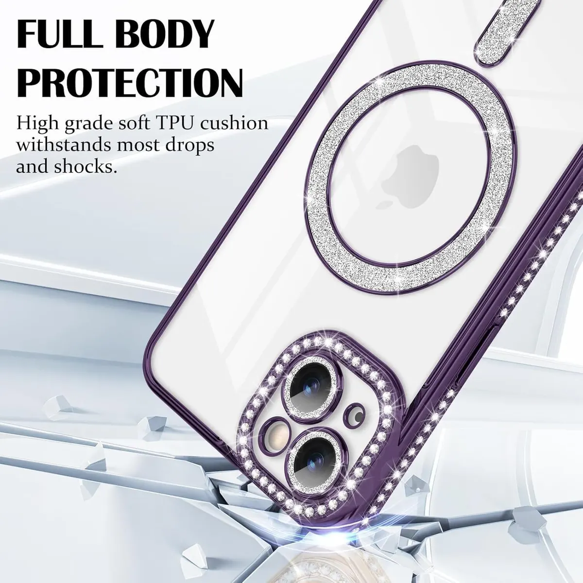 Micvir Back Cover for Apple iPhone 13 (Purple, Silicon, Pack of: 1) — image 3 of 5