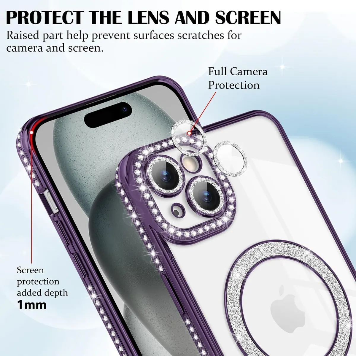Micvir Back Cover for Apple iPhone 13 (Purple, Silicon, Pack of: 1) — image 5 of 5