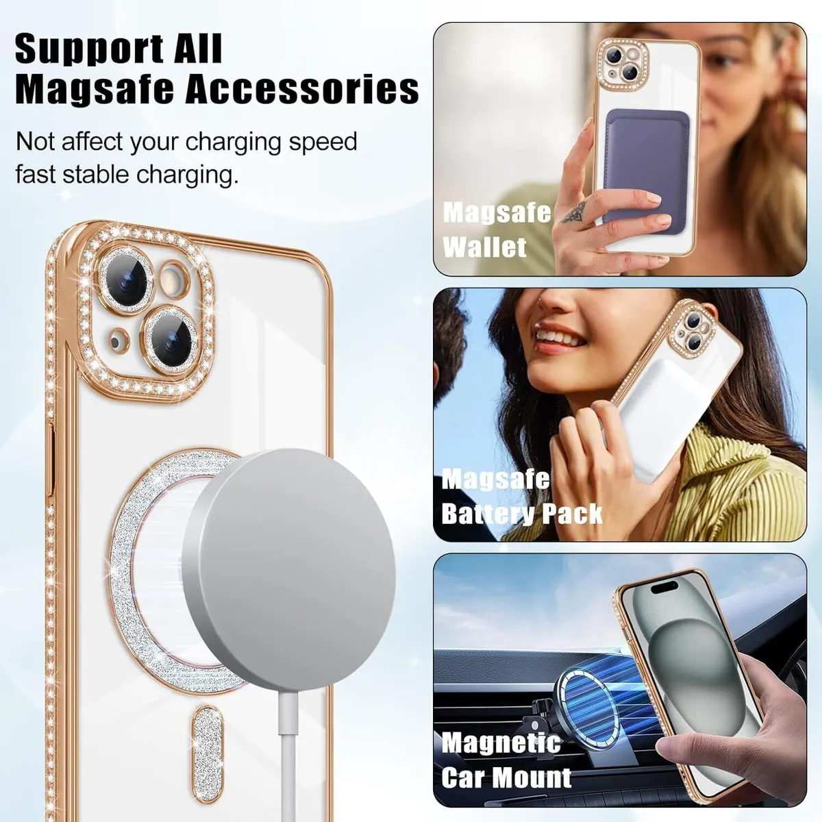Micvir Back Cover for Apple iPhone 14 (Gold, Silicon, Pack of: 1) — image 4 of 5