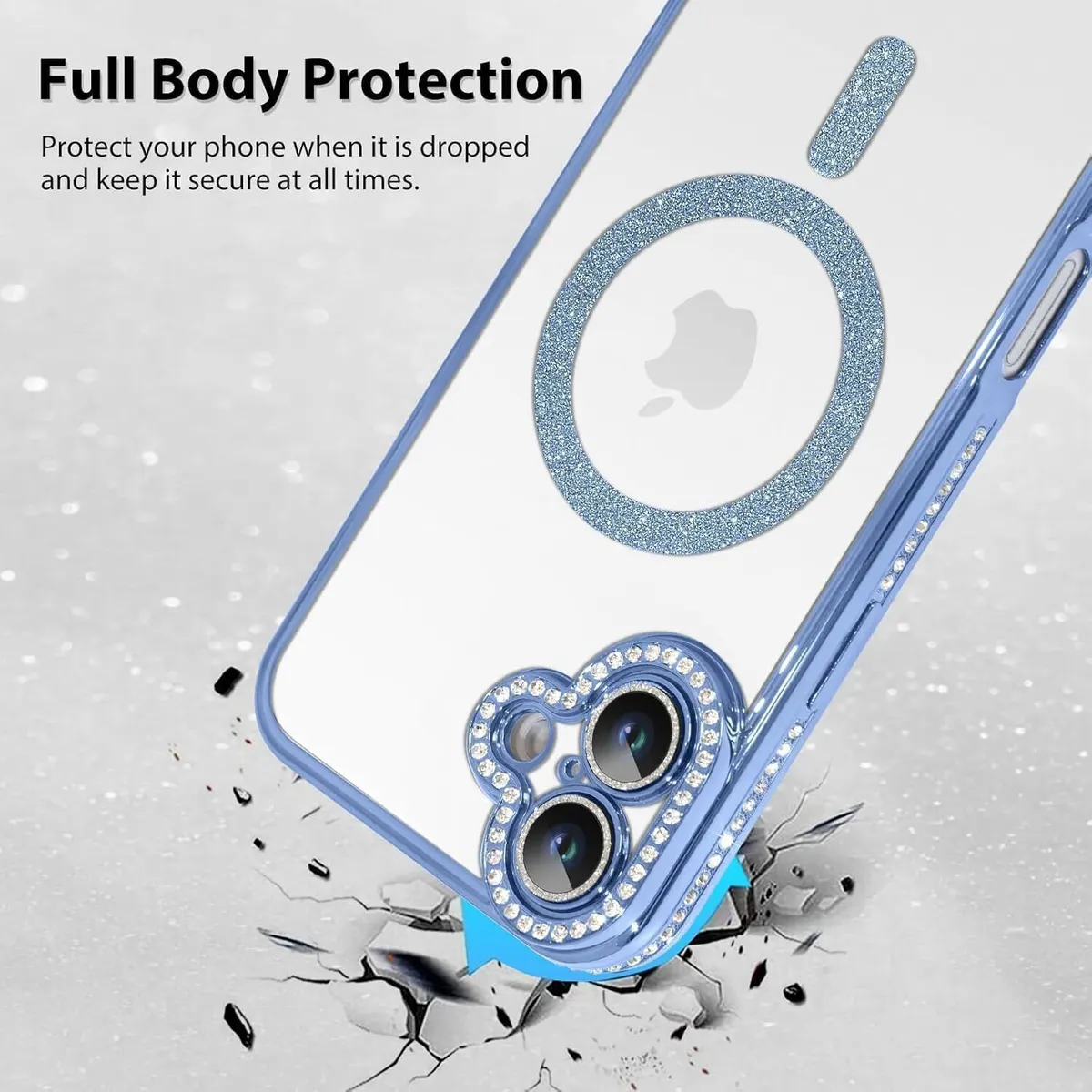 Micvir Back Cover for Apple iPhone 16 Plus (Blue, Silicon, Pack of: 1) — image 2 of 5