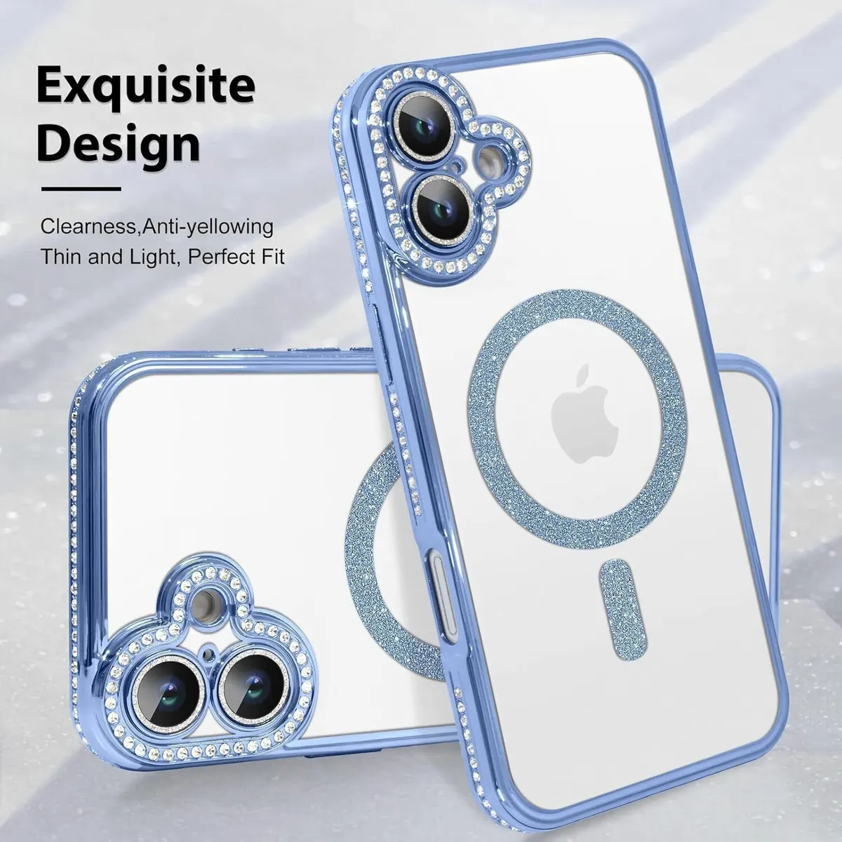 Micvir Back Cover for Apple iPhone 16 Plus (Blue, Silicon, Pack of: 1) — image 3 of 5