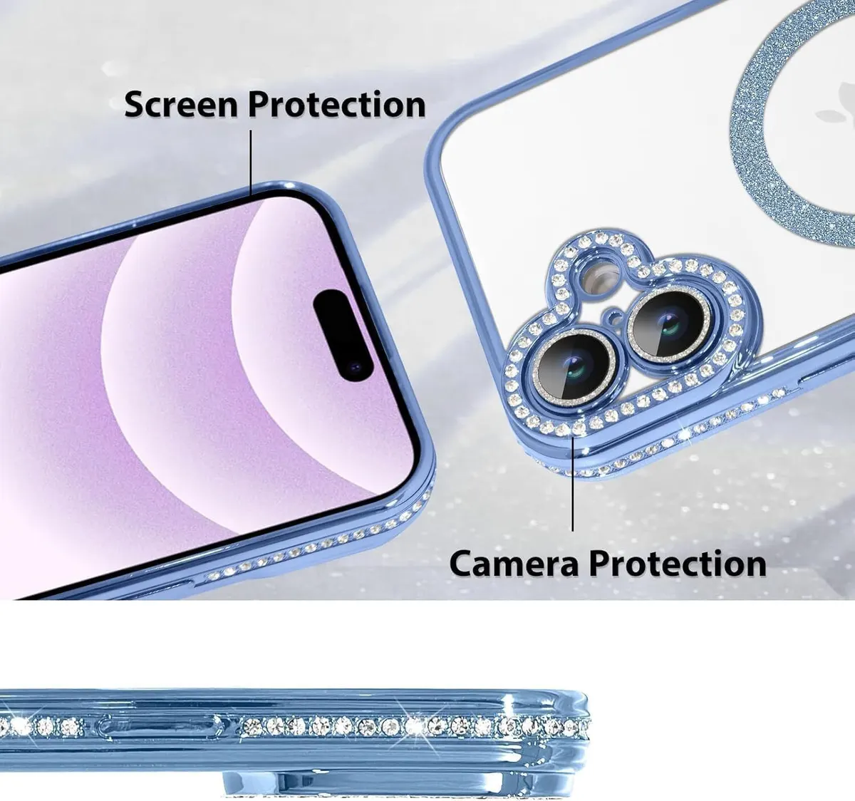 Micvir Back Cover for Apple iPhone 16 Plus (Blue, Silicon, Pack of: 1) — image 4 of 5