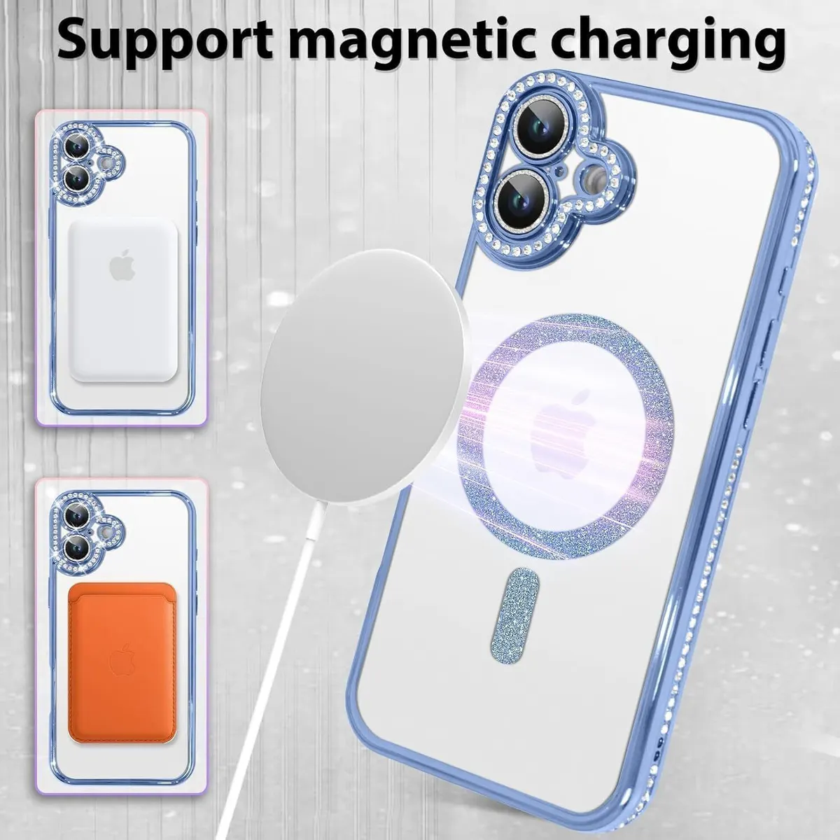 Micvir Back Cover for Apple iPhone 16 Plus (Blue, Silicon, Pack of: 1) — image 5 of 5