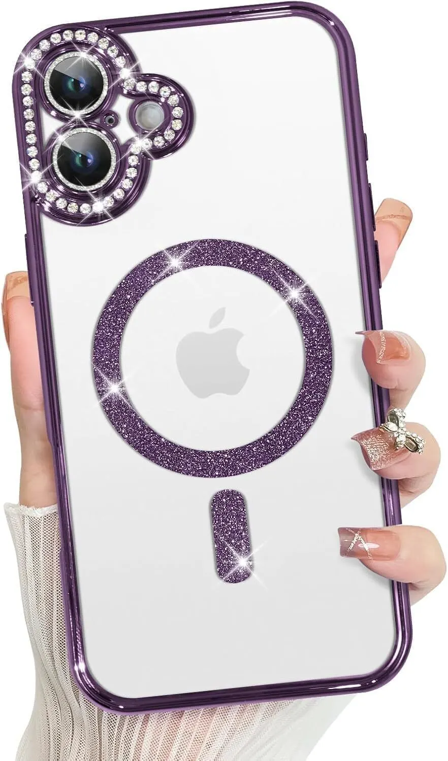 Micvir Back Cover for Apple iPhone 16 Plus (Purple, Silicon, Pack of: 1)