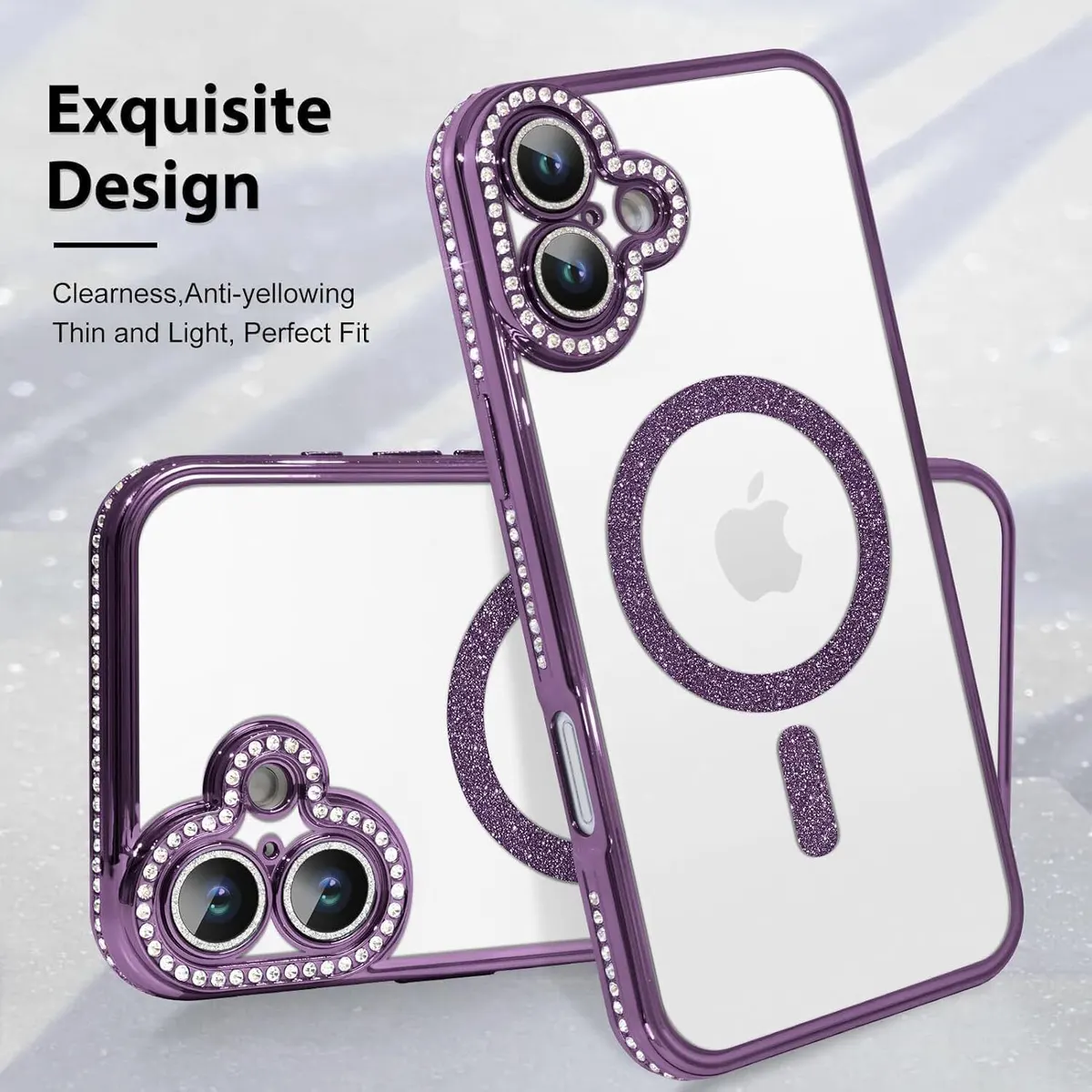 Micvir Back Cover for Apple iPhone 16 Plus (Purple, Silicon, Pack of: 1) — image 3 of 5