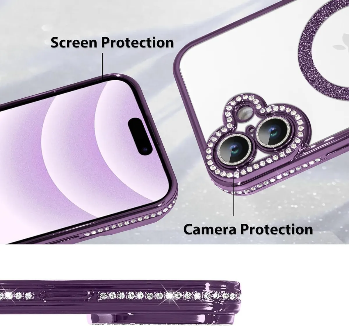 Micvir Back Cover for Apple iPhone 16 Plus (Purple, Silicon, Pack of: 1) — image 4 of 5