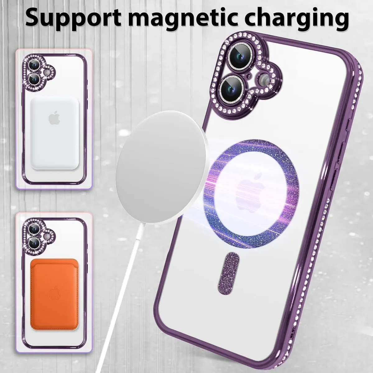 Micvir Back Cover for Apple iPhone 16 Plus (Purple, Silicon, Pack of: 1) — image 5 of 5