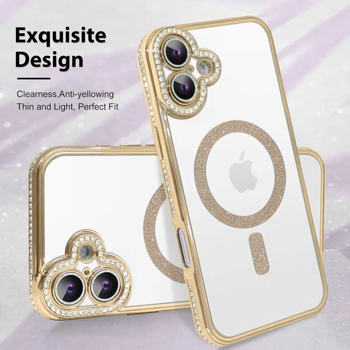 Micvir Back Cover for Apple iPhone 16 (Gold, Silicon, Pack of: 1) — image 2 of 2