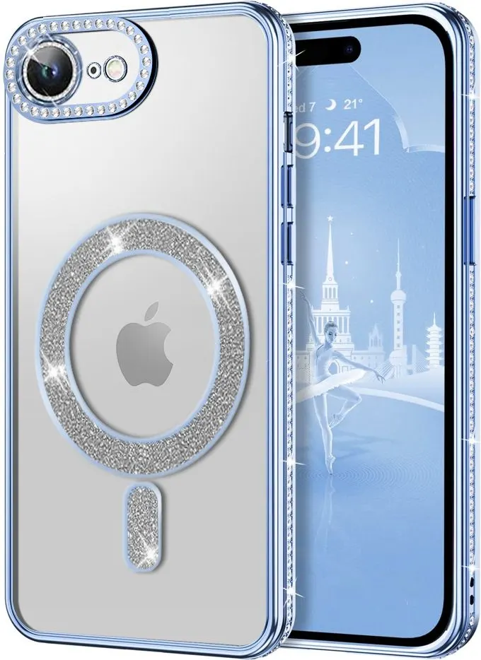 Micvir Back Cover for Apple iPhone 16e (Blue, Silicon, Pack of: 1)