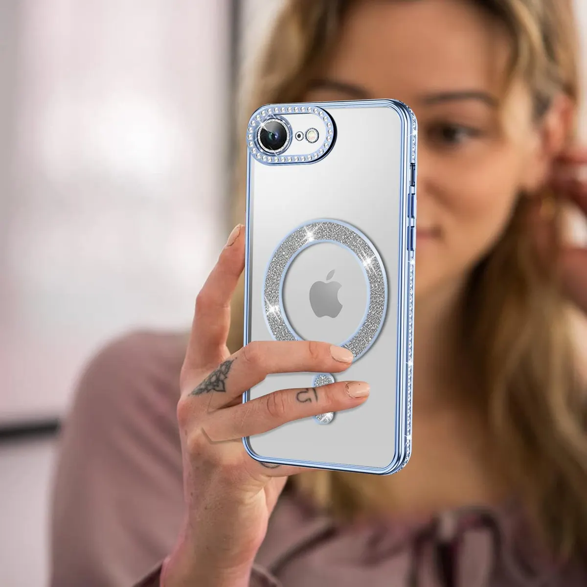 Micvir Back Cover for Apple iPhone 16e (Blue, Silicon, Pack of: 1) — image 3 of 5