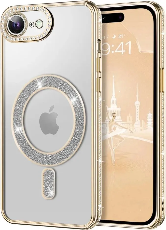 Micvir Back Cover for Apple iPhone 16e (Gold, Silicon, Pack of: 1)