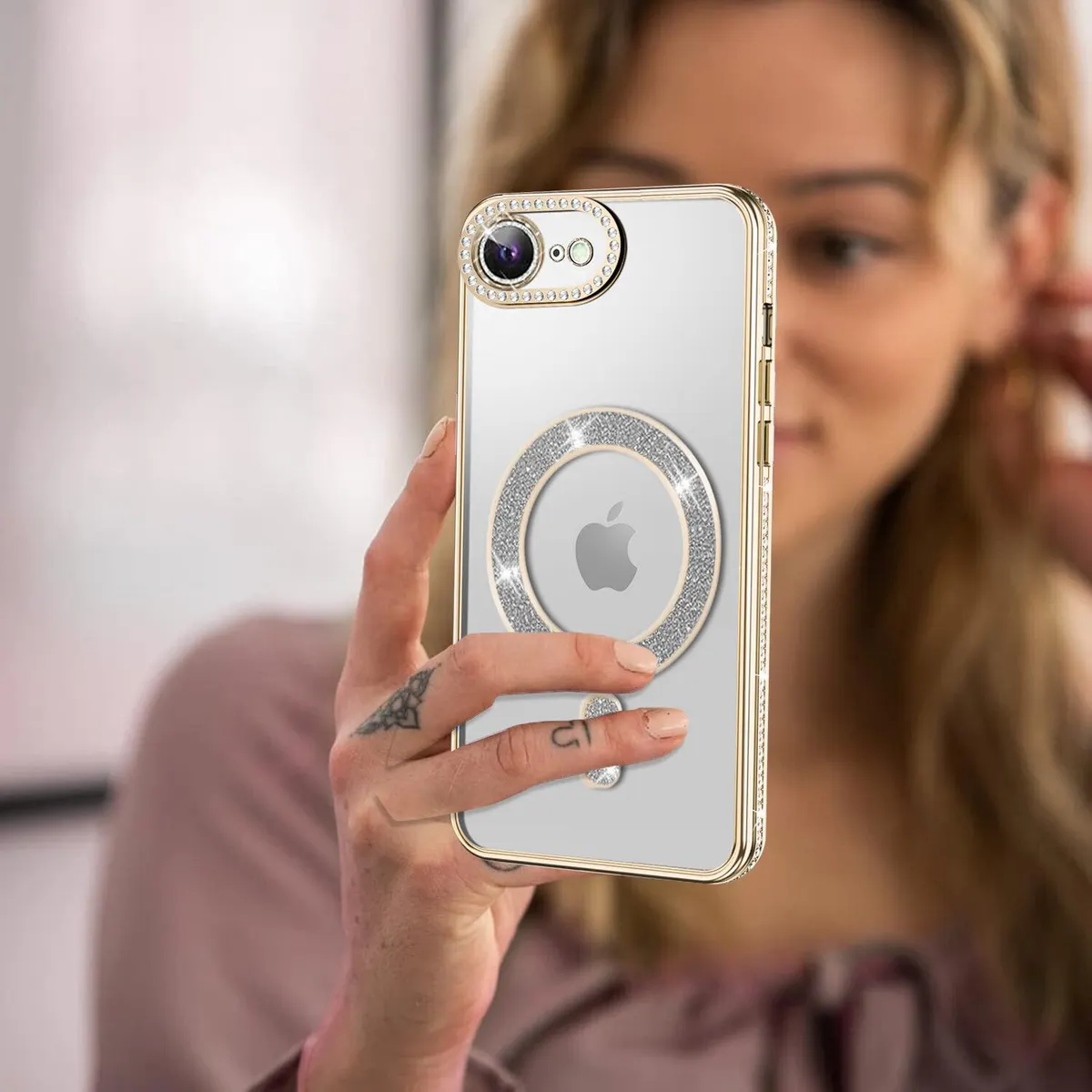 Micvir Back Cover for Apple iPhone 16e (Gold, Silicon, Pack of: 1) — image 3 of 5