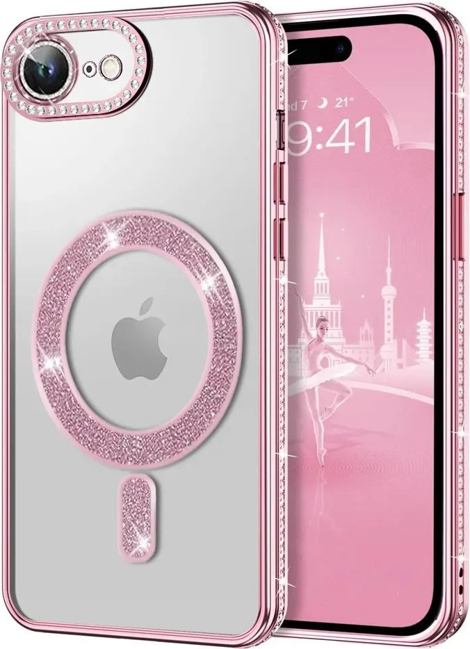 Micvir Back Cover for Apple iPhone 16e (Pink, Silicon, Pack of: 1)