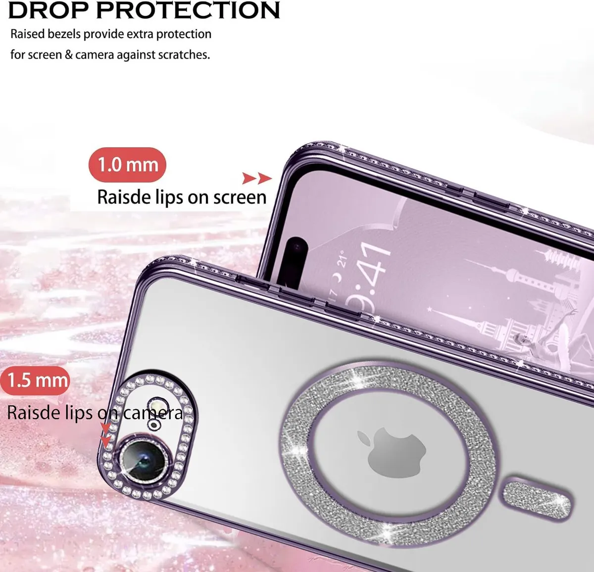 Micvir Back Cover for Apple iPhone 16e (Purple, Silicon, Pack of: 1) — image 3 of 5