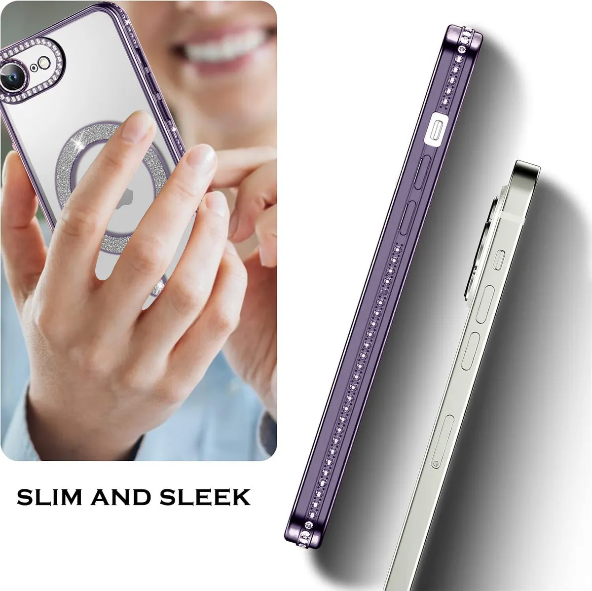 Micvir Back Cover for Apple iPhone 16e (Purple, Silicon, Pack of: 1) — image 4 of 5