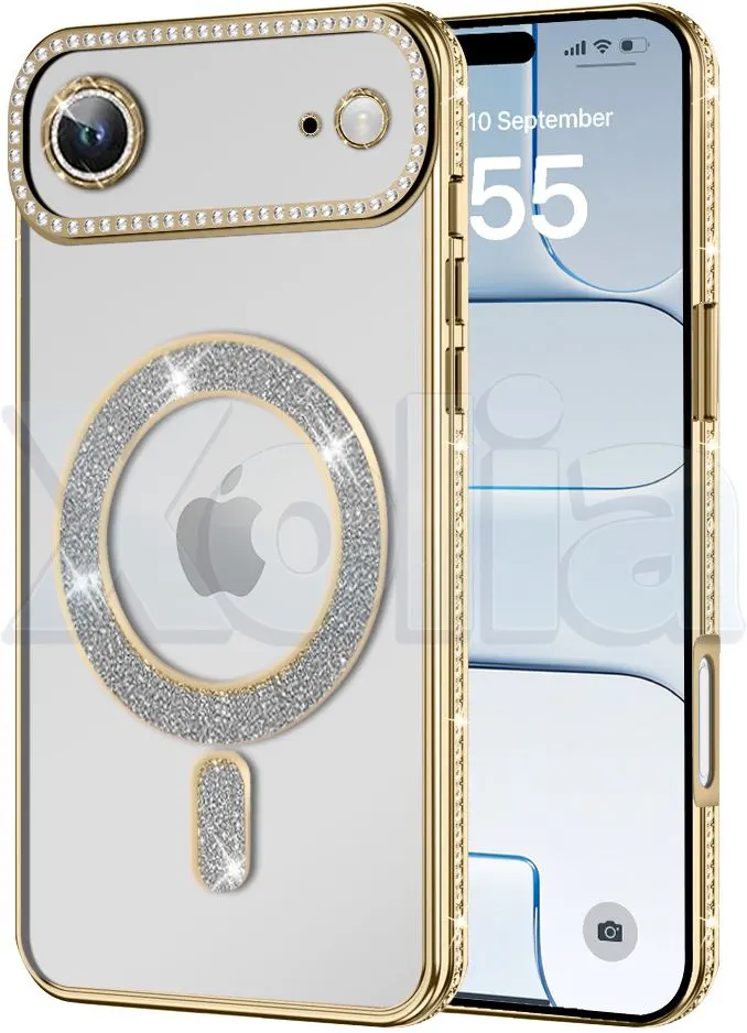 Xolia Back Cover for Apple iPhone 17 Air (Gold, Silicon, Pack of: 1)