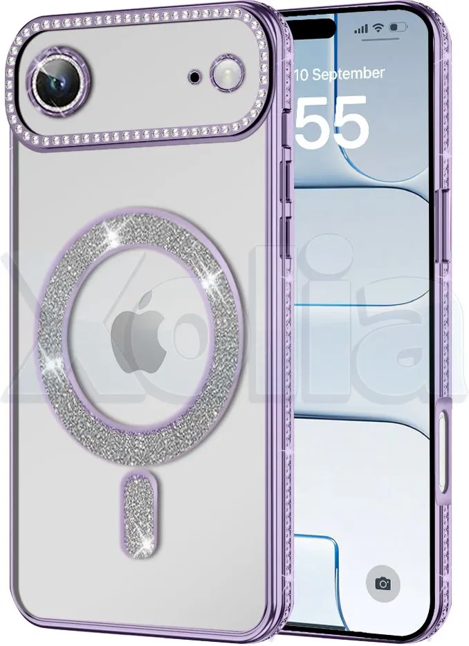 Xolia Back Cover for Apple iPhone 17 Air (Purple, Silicon, Pack of: 1)