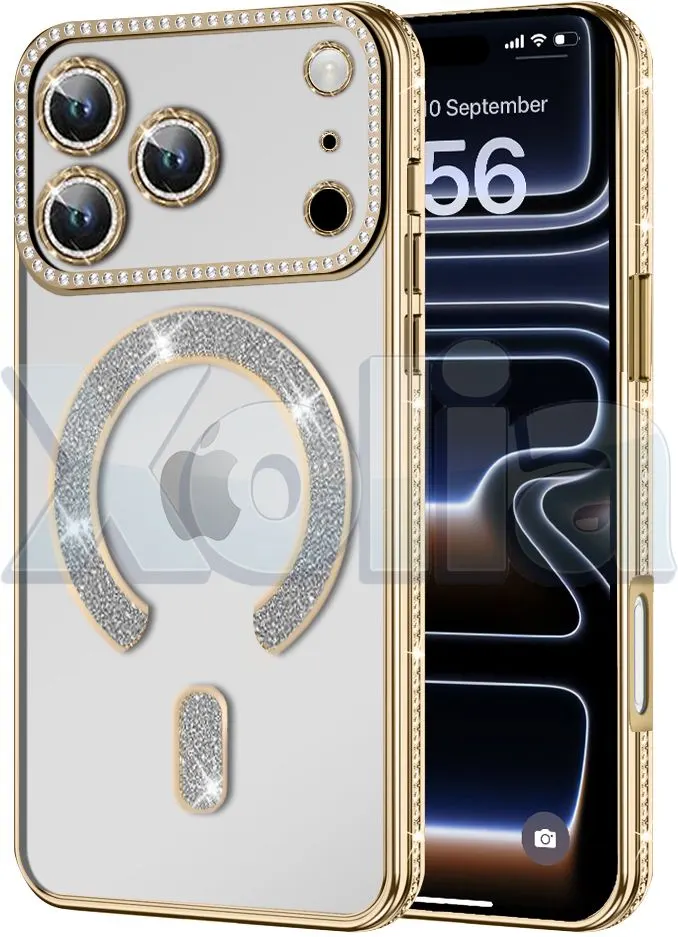 Xolia Back Cover for Apple iPhone 17 Pro Max (Gold, Silicon, Pack of: 1)