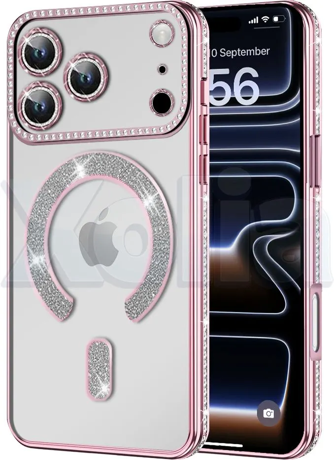 Xolia Back Cover for Apple iPhone 17 Pro (Pink, Silicon, Pack of: 1)