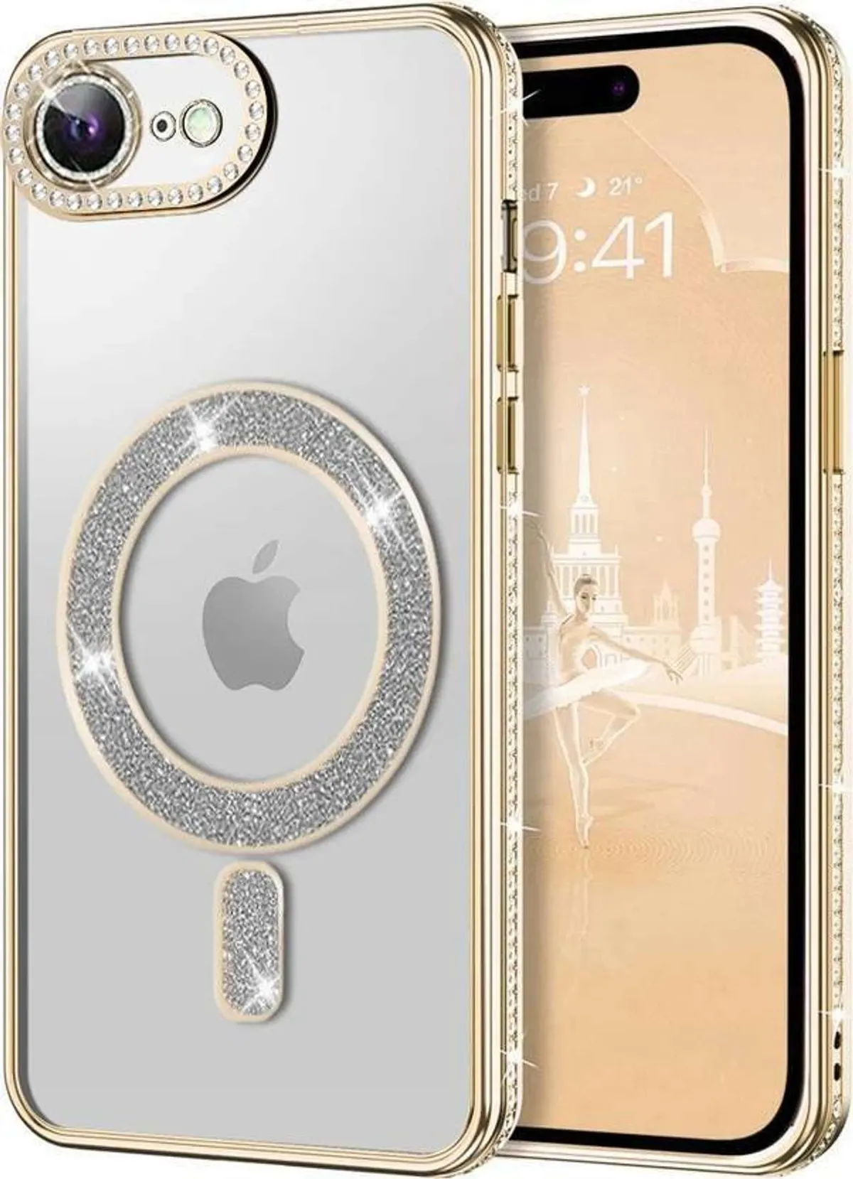 Xolia Back Cover for Apple iPhone 17e (Gold, Silicon, Pack of: 1)