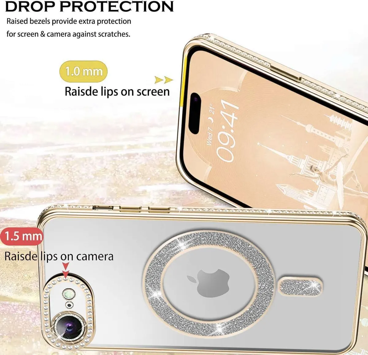 Xolia Back Cover for Apple iPhone 17e (Gold, Silicon, Pack of: 1) — image 3 of 5