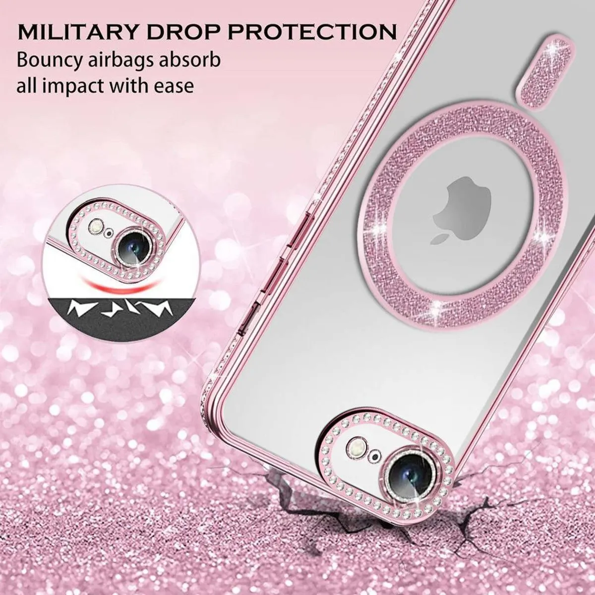 Xolia Back Cover for Apple iPhone 17e (Pink, Silicon, Pack of: 1) — image 2 of 5