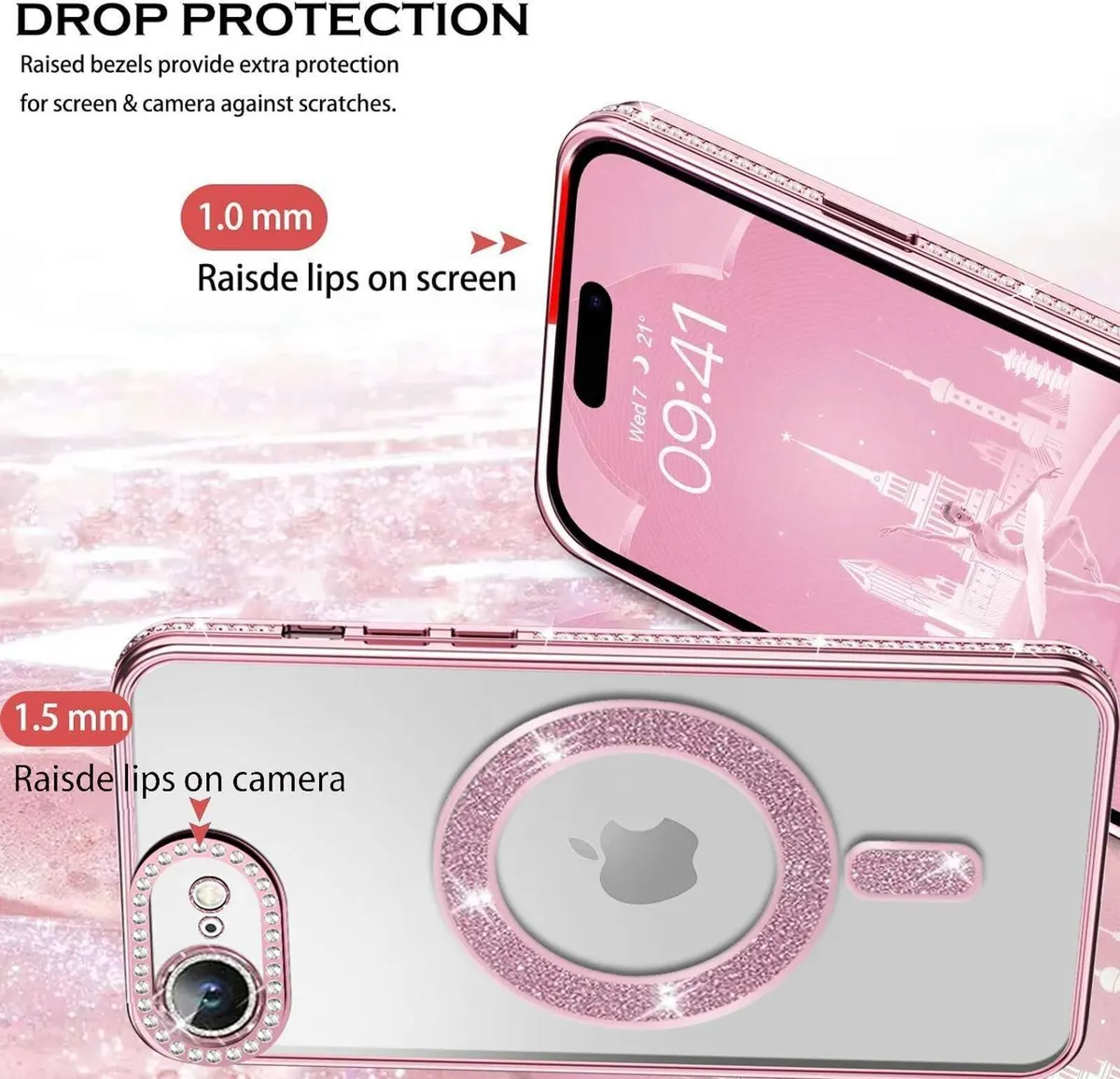Xolia Back Cover for Apple iPhone 17e (Pink, Silicon, Pack of: 1) — image 3 of 5