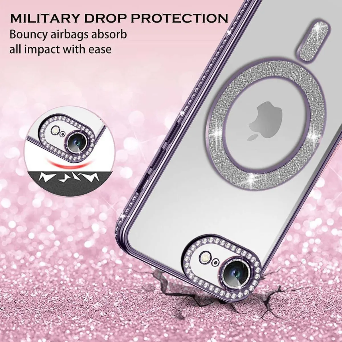Xolia Back Cover for Apple iPhone 17e (Purple, Silicon, Pack of: 1) — image 2 of 5
