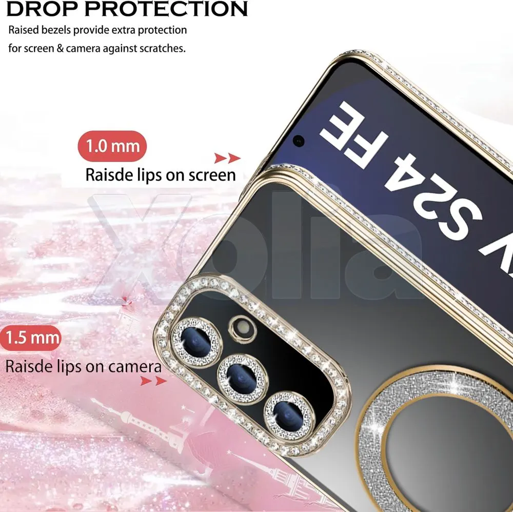 Xolia Back Cover for SAMSUNG Galaxy S24 FE 5G (Gold, Silicon, Pack of: 1) — image 2 of 5
