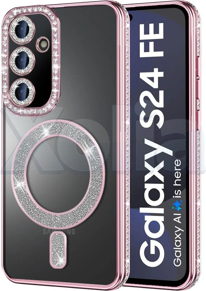 Xolia Back Cover for SAMSUNG Galaxy S24 FE 5G (Pink, Silicon, Pack of: 1)