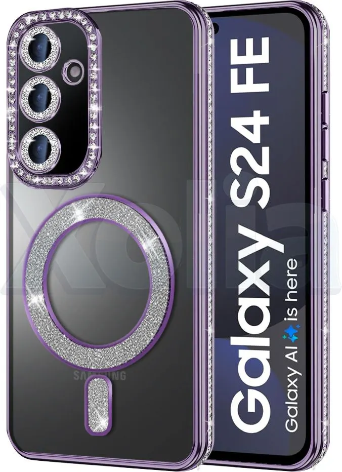 Xolia Back Cover for SAMSUNG Galaxy S24 FE 5G (Purple, Silicon, Pack of: 1)