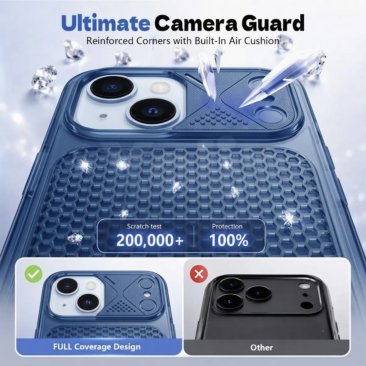 Xolia Back Cover for Apple iPhone 15 (Blue, Shock Proof, Silicon, Pack of: 1) — image 2 of 4