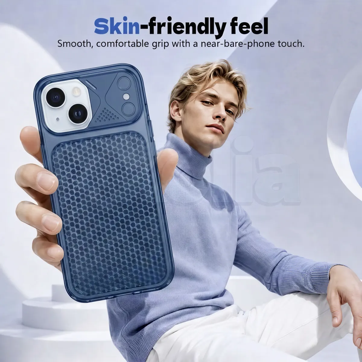 Xolia Back Cover for Apple iPhone 15 (Blue, Shock Proof, Silicon, Pack of: 1) — image 4 of 4