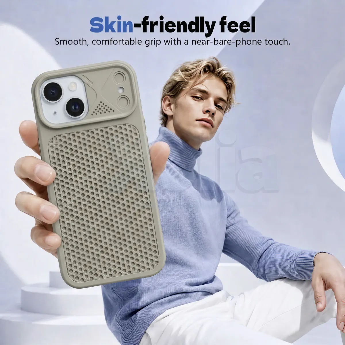 Xolia Back Cover for Apple iPhone 15 (Grey, Shock Proof, Silicon, Pack of: 1) — image 4 of 4